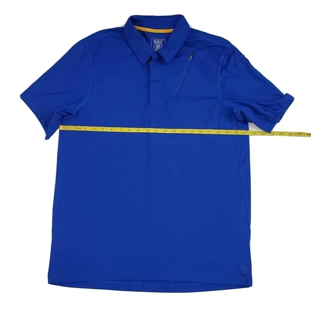 5.11 Tactical Polo Shirt‎ Mens Medium Blue Short Sleeve Performance Workwear MTX